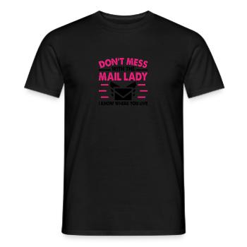 Postman Postman Postman Postman - Men's T-Shirt - black - Front - AI Model Male 178 light (178cm)