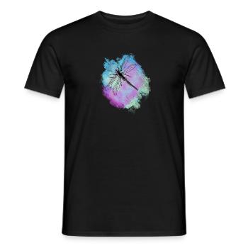Dragonfly - colorful - watercolor - hippie - Men's T-Shirt - black - Front - AI Model Male 178 light (178cm)