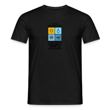 Meteorologie Wortspiel Für Meteorologe - Männer T-Shirt - Schwarz - Vorne - AI Model Male 178 light (178cm)