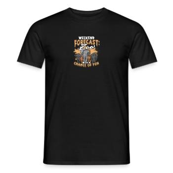 Vorhersage für das Wochenende: Zoo mit Aussicht auf Spaß - Zoo - Männer T-Shirt - Schwarz - Vorne - AI Model Male 178 light (178cm)