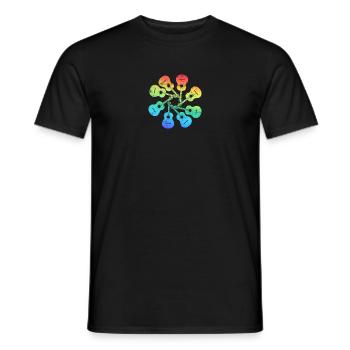 Acoustic Guitar Picks - Musician - Men's T-Shirt - black - Front - AI Model Male 178 light (178cm)