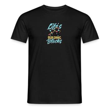 Die Bausteine des Lebens - Biologie - Männer T-Shirt - Schwarz - Vorne - AI Model Male 178 light (178cm)