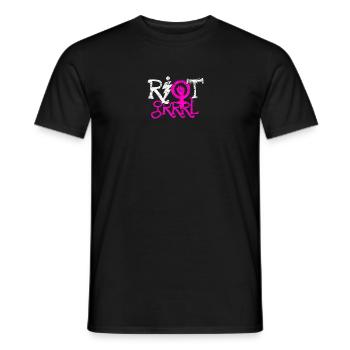 Riot Grrrl - Punk - Men's T-Shirt - black - Front - AI Model Male 178 light (178cm)