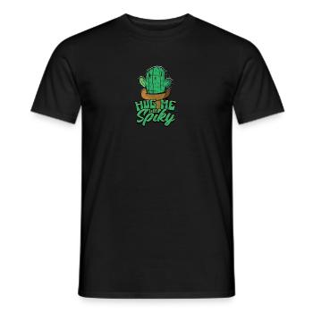 Umarme mich, ich bin stachelig - Kaktus - Männer T-Shirt - Schwarz - Vorne - AI Model Male 178 light (178cm)
