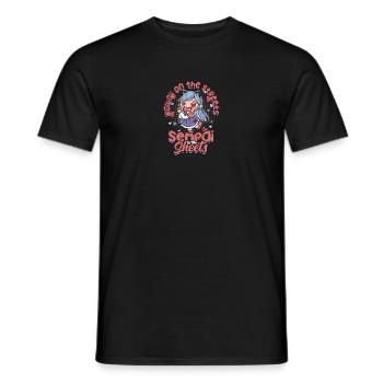 Kawaii auf der Straße, Senpai in den Laken - - Männer T-Shirt - Schwarz - Vorne - AI Model Male 178 light (178cm)