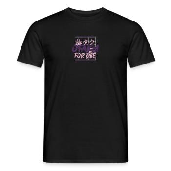Otaku for life - Anime - Men's T-Shirt - black - Front - AI Model Male 178 light (178cm)