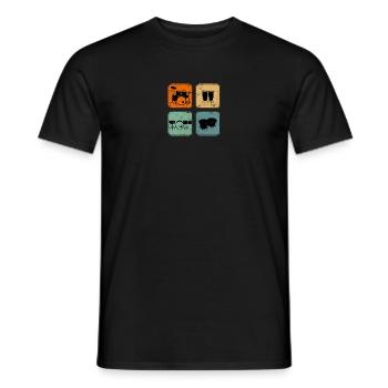 Schlagzeug Schlagzeugspieler Perkussionsmusik - Schlagzeug - Männer T-Shirt - Schwarz - Vorne - AI Model Male 178 light (178cm)