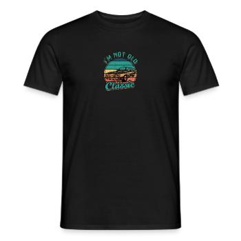 JE NE SUIS PAS VIEUX, JE SUIS UN CLASSIQUE - Âge - T-shirt homme - noir - Devant - AI Model Male 178 light (178cm)