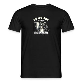 Alligator Hunter See You Later Alligator Funny - Männer T-Shirt - Schwarz - Vorne - AI Model Male 178 light (178cm)