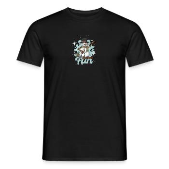 Schnee viel Spaß - Schnee - Männer T-Shirt - Schwarz - Vorne - AI Model Male 178 light (178cm)