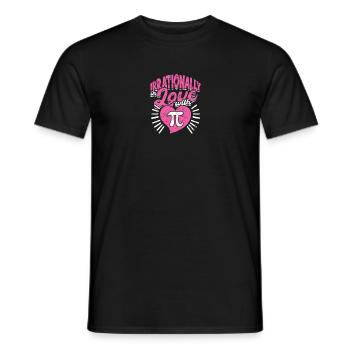 Irrational verliebt in Pi - Math - Männer T-Shirt - Schwarz - Vorne - AI Model Male 178 light (178cm)