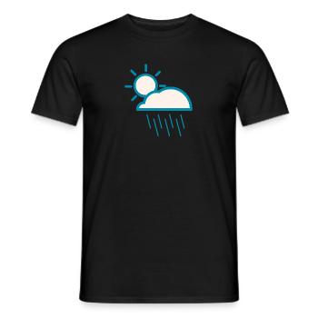 Wetter Wechselhaft - Männer T-Shirt - Schwarz - Vorne - AI Model Male 178 light (178cm)