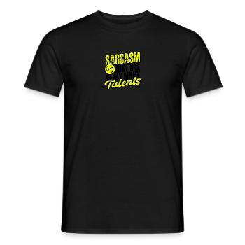Le sarcasme : un de mes nombreux talents - Comédien - T-shirt homme - noir - Devant - AI Model Male 178 light (178cm)