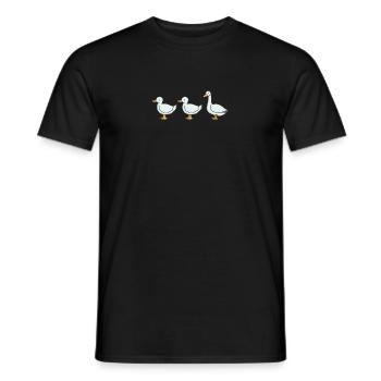 Playful Duck Duck Goose Nostalgia - Men's T-Shirt - black - Front - AI Model Male 178 light (178cm)