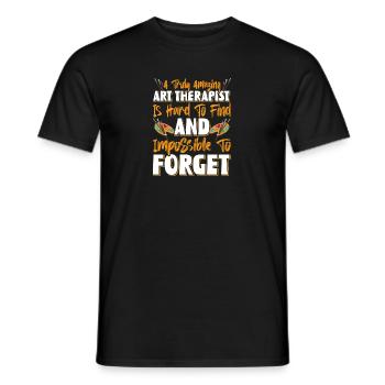 Art Therapist, Graphic Drawing, Art Design - Men's T-Shirt - black - Front - AI Model Male 178 light (178cm)