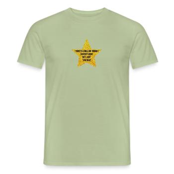 Hamilton Gold Star Il y a un million - T-shirt homme - vert sauge - Devant - AI Model Male 178 light (178cm)