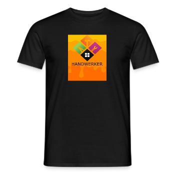 Artisan Shirt with Gradient Background - Men's T-Shirt - black - Front - AI Model Male 178 light (178cm)