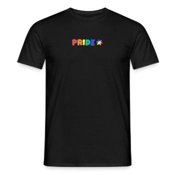 Cute Pride Month Flower Cartoon Style Celebration - Men's T-Shirt - black - Front - AI Model Male 178 light (178cm)