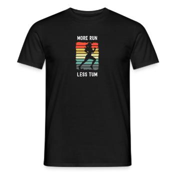Femme Runner Plus Courir Moins Tum Fitness Minceur - T-shirt homme - noir - Devant - AI Model Male 178 light (178cm)
