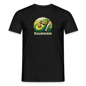 Schlavocado Schlafshirt Nachthemd Pyjama Schlaf - Männer T-Shirt - Schwarz - Vorne - AI Model Male 178 light (178cm)