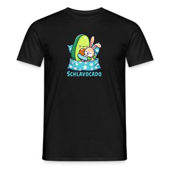 Schlavocado Schlafshirt Nachthemd Pyjama Schlafanz - Männer T-Shirt - Schwarz - Vorne - AI Model Male 178 light (178cm)