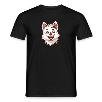 Hokkaido | Cartoon Artwork - Männer T-Shirt - Schwarz - Vorne - AI Model Male 178 light (178cm)