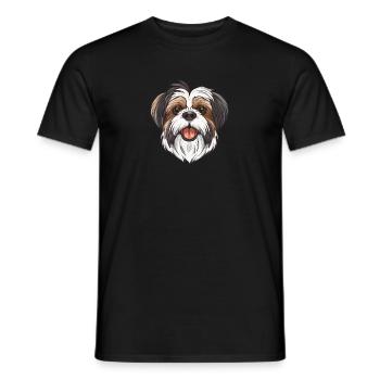 Löwchen | Lowchen | Cartoon Artwork - Männer T-Shirt - Schwarz - Vorne - AI Model Male 178 light (178cm)