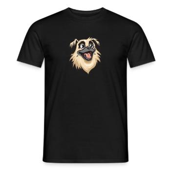 Pékinois | Illustration de dessin animé - T-shirt homme - noir - Devant - AI Model Male 178 light (178cm)