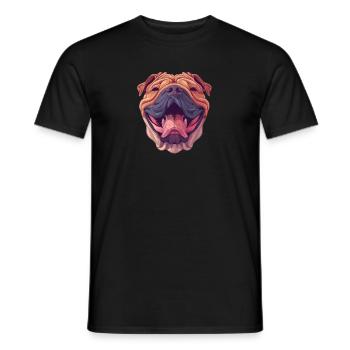Shar-Pei | Illustration de dessin animé - T-shirt homme - noir - Devant - AI Model Male 178 light (178cm)