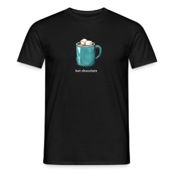Amateur de chocolat chaud Tasse de cacao à la guimauve drôle - T-shirt homme - noir - Devant - AI Model Male 178 light (178cm)