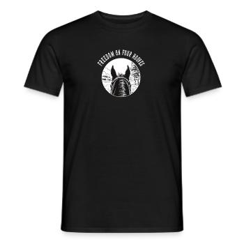 Hengst, Stute oder Fohlen - Männer T-Shirt - Schwarz - Vorne - AI Model Male 178 light (178cm)