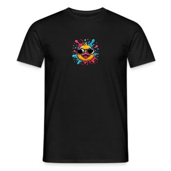 Duck With Sunglasses - Cool - Men's T-Shirt - black - Front - AI Model Male 178 light (178cm)