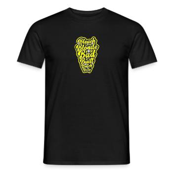 Blond décoloré mal construit - Viral - T-shirt homme - noir - Devant - AI Model Male 178 light (178cm)