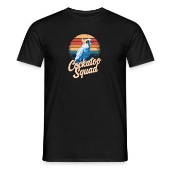 Cockatoo Squad Lustiger Kakadu Club - Männer T-Shirt - Schwarz - Vorne - AI Model Male 178 light (178cm)