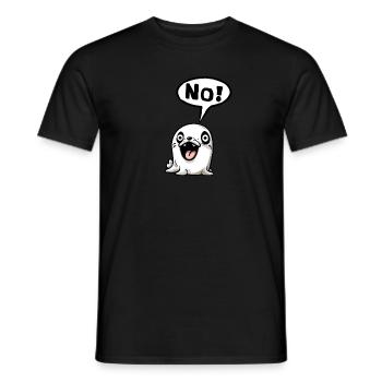 No Nope not today Funshirt Gift Idea Funny - Men's T-Shirt - black - Front - AI Model Male 178 light (178cm)