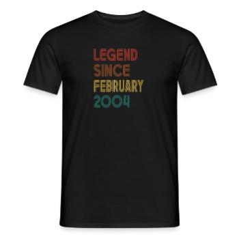 Légende Depuis Février 2004 Hommes Femmes Millésime 2004 - T-shirt homme - noir - Devant - AI Model Male 178 light (178cm)