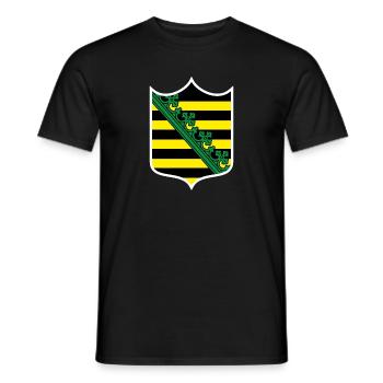 Saxony - Men's T-Shirt - black - Front - AI Model Male 178 light (178cm)