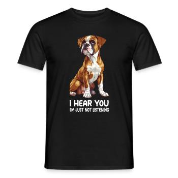 Boxer - Männer T-Shirt - Schwarz - Vorne - AI Model Male 178 light (178cm)