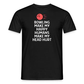 Bowling Dictons Bowling Bowler Skittles Cadeau - T-shirt homme - noir - Devant - AI Model Male 178 light (178cm)