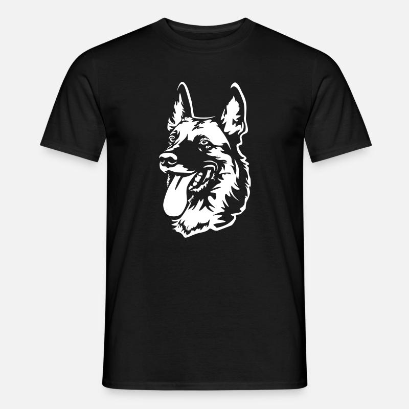 Malinois Kopf "Black Edition" - Männer T-Shirt - Schwarz