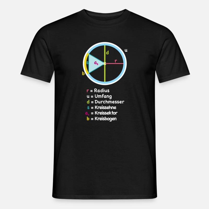 Kreis Radius Diagramm Kunst - Männer T-Shirt - Schwarz