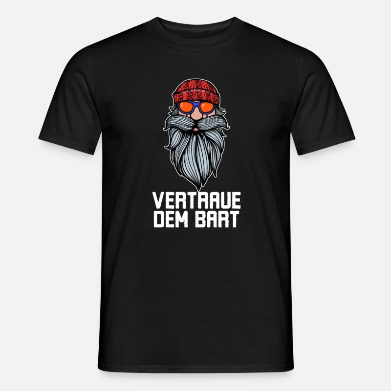 Humorvoll Bart Ziegenbart Statement Bartfrisur - Männer T-Shirt - Schwarz