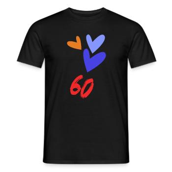 ANNIVERSARY. HAPPY BIRTHDAY. HAPPY BIRTHDAY. - Men's T-Shirt - black - Front - AI Model Male 178 light (178cm)