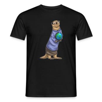 Otter Story Teacher School - Men's T-Shirt - black - Front - AI Model Male 178 light (178cm)