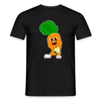 Karotte Volleyballspieler Volleyball - Männer T-Shirt - Schwarz - Vorne - AI Model Male 178 light (178cm)