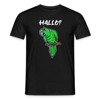 Parrot Saying, Bird Animal, Bird Lover, Pet - Men's T-Shirt - black - Front - AI Model Male 178 light (178cm)