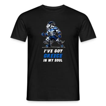 I've Got Greece In My Soul - Men's T-Shirt - black - Front - AI Model Male 178 light (178cm)