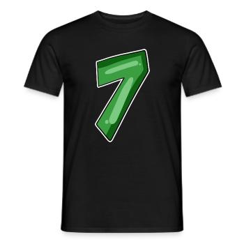 Zahl 7 Nummer - Männer T-Shirt - Schwarz - Vorne - AI Model Male 178 light (178cm)