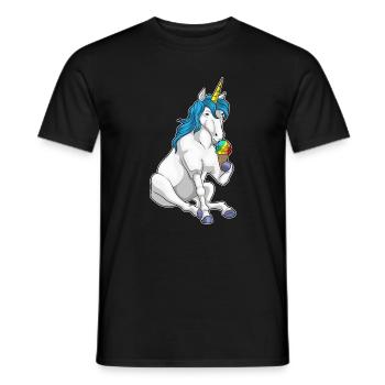 Glace à la gaufre Licorne - T-shirt homme - noir - Devant - AI Model Male 178 light (178cm)