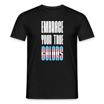 LGBT Pride Month - Umarme dein wahres Gesicht - Männer T-Shirt - Schwarz - Vorne - AI Model Male 178 light (178cm)